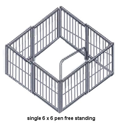 6 x 6 freestanding goat pen