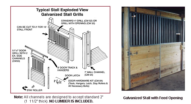 galvanized steel horse stall