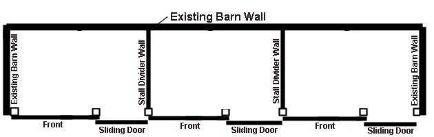 building horse stalls with existing barn walls