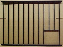 horse stall bar section with opening