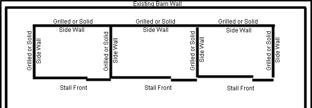 building horse stalls adding side walls